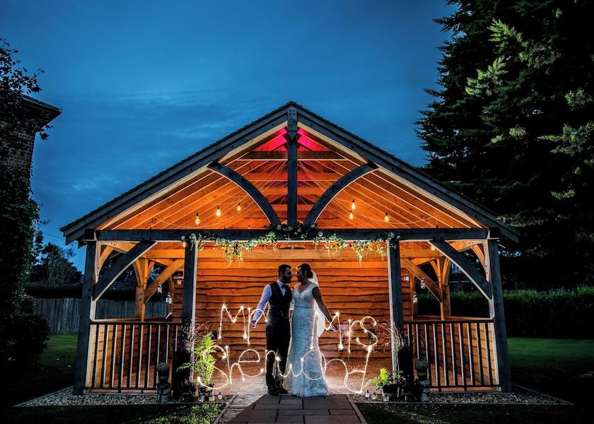 Outdoor wedding area