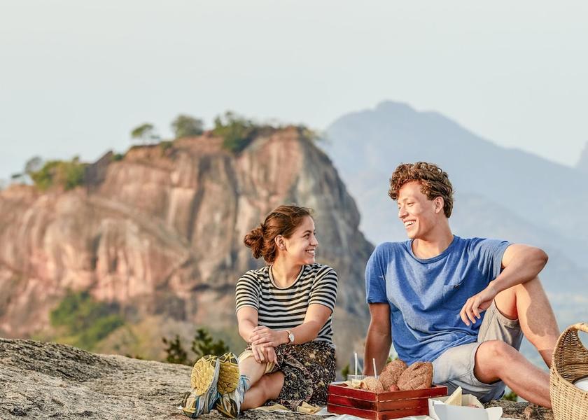 Outdoor rock climbing