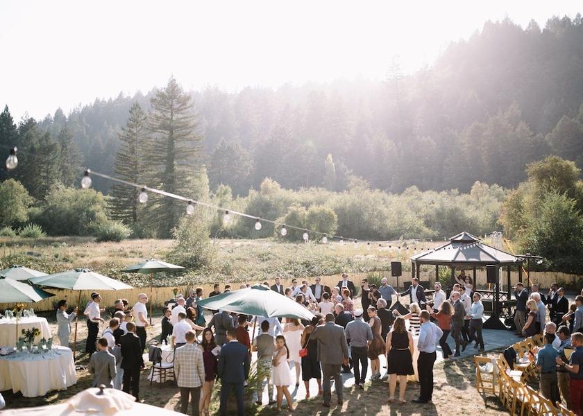 California Guerneville Outdoor wedding area