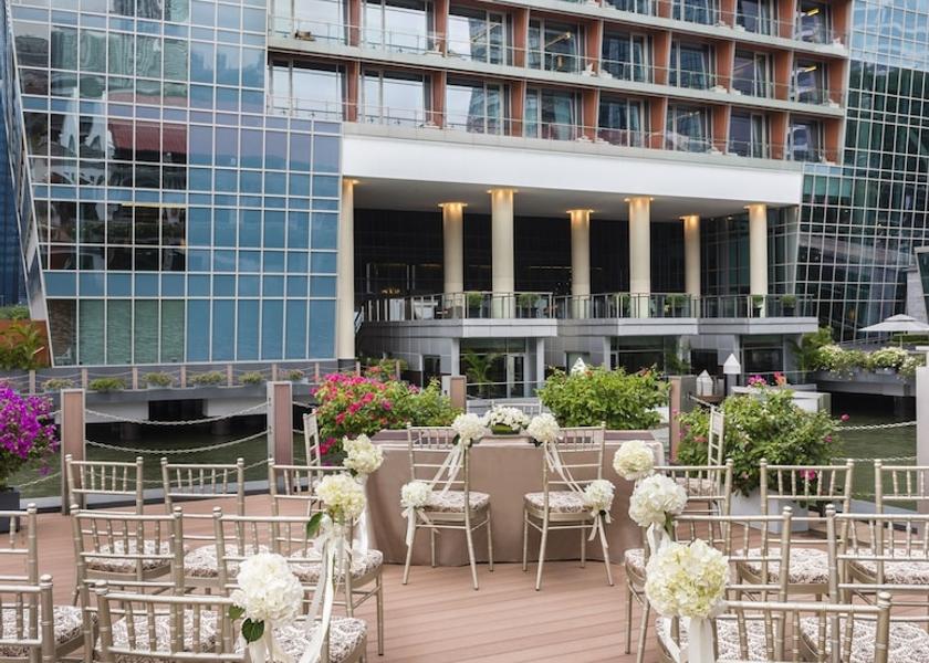 Outdoor wedding area