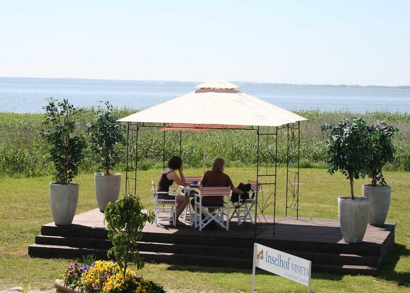 Outdoor wedding area