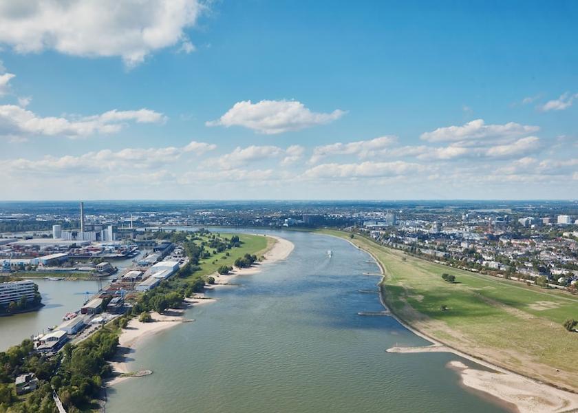 North Rhine-Westphalia Dusseldorf Aerial View