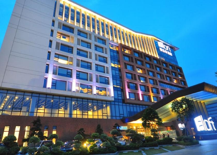 Guangdong Foshan Front of property - evening/night