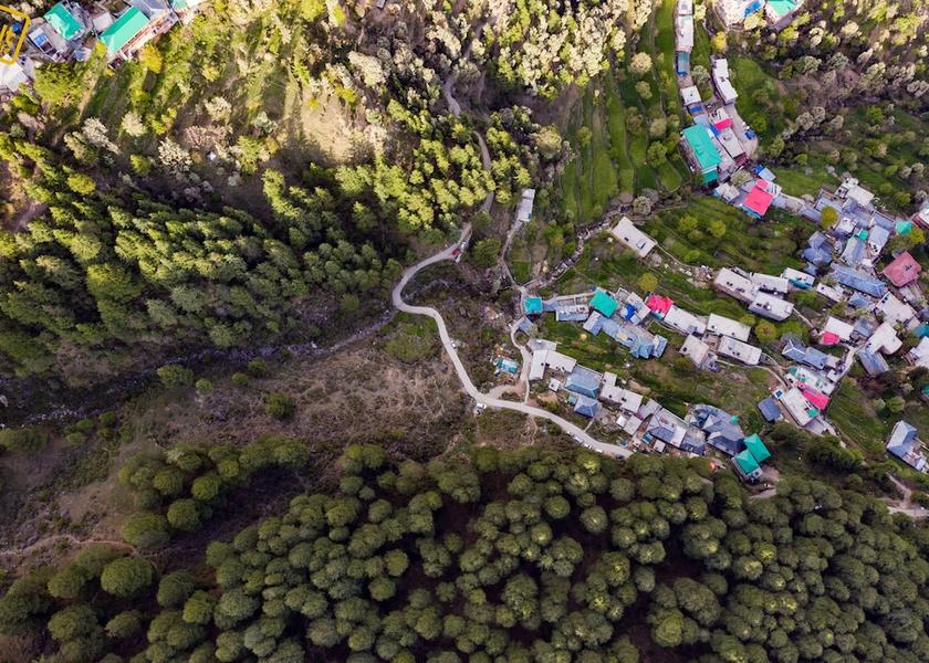 Himachal Pradesh Dharamshala Aerial View