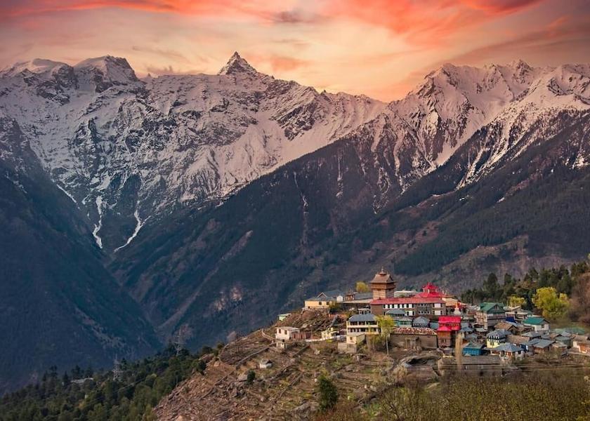 Himachal Pradesh Kalpa Aerial view