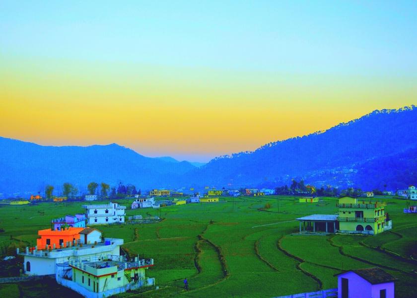 Uttarakhand Kausani Aerial View