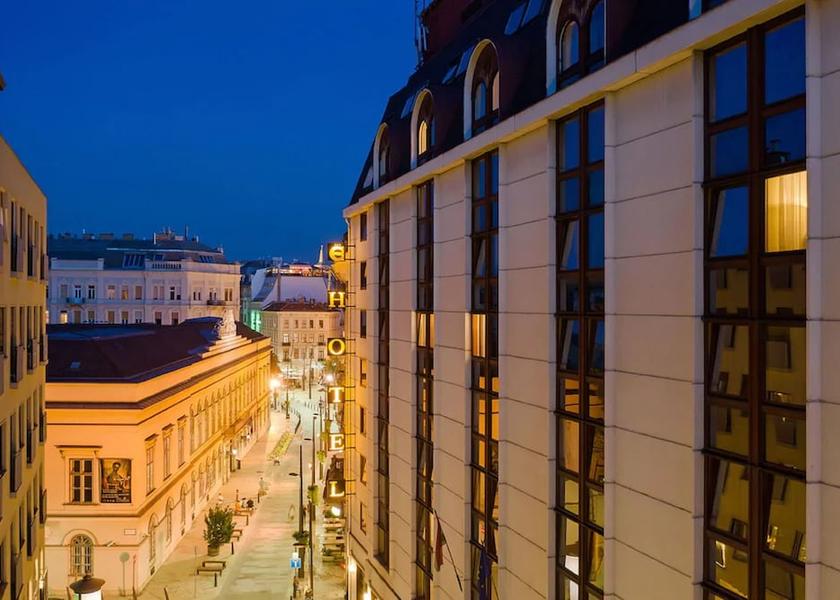  Budapest Front of property - evening/night