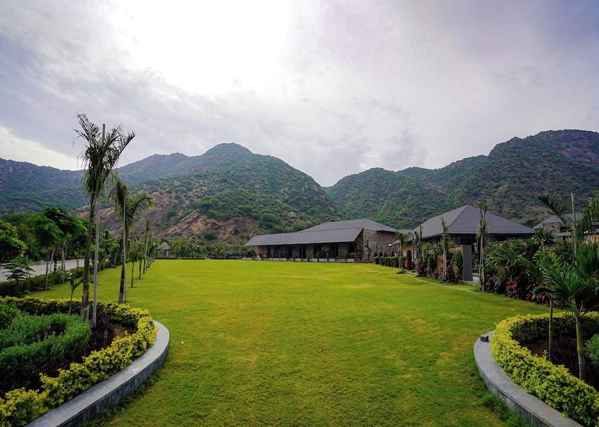 Outdoor wedding area