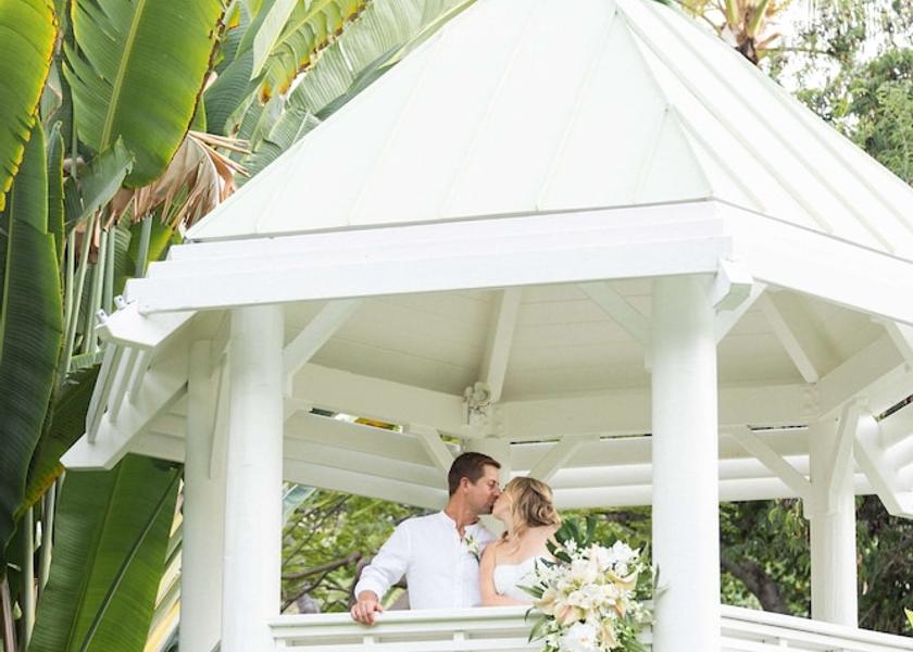 Outdoor wedding area