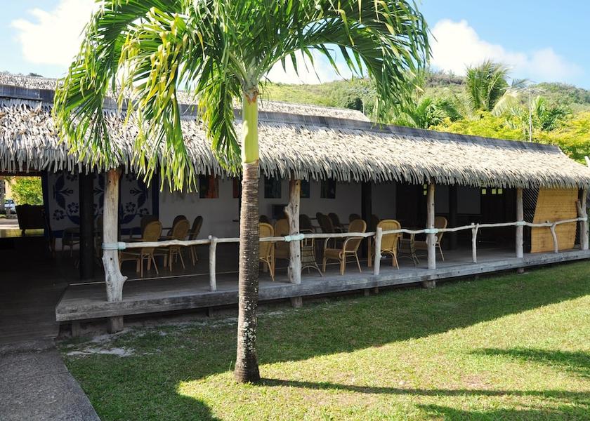 Outdoor banquet area