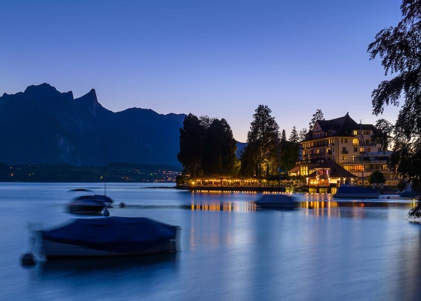 Canton of Bern Sigriswil Front of property - evening/night