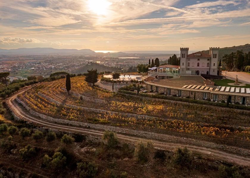 Tuscany Campiglia Marittima Aerial View