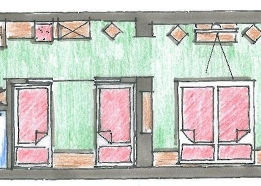 Room layout blue print