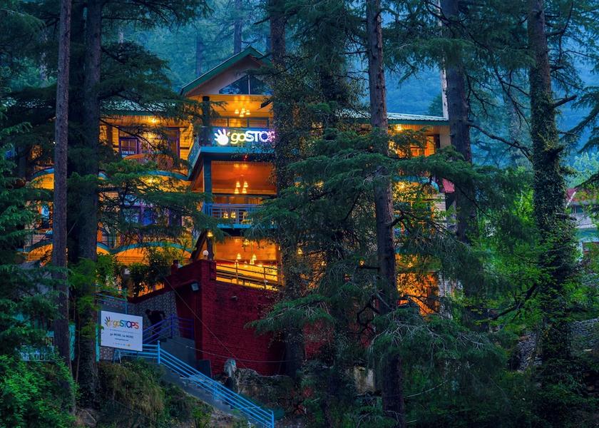 Himachal Pradesh Kasol Front of property - evening/night