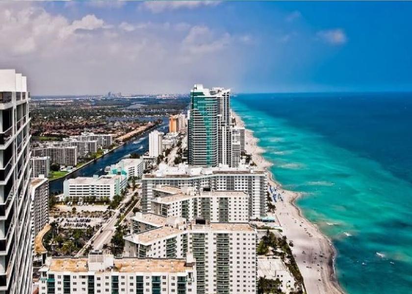 Florida Hallandale Beach Aerial View