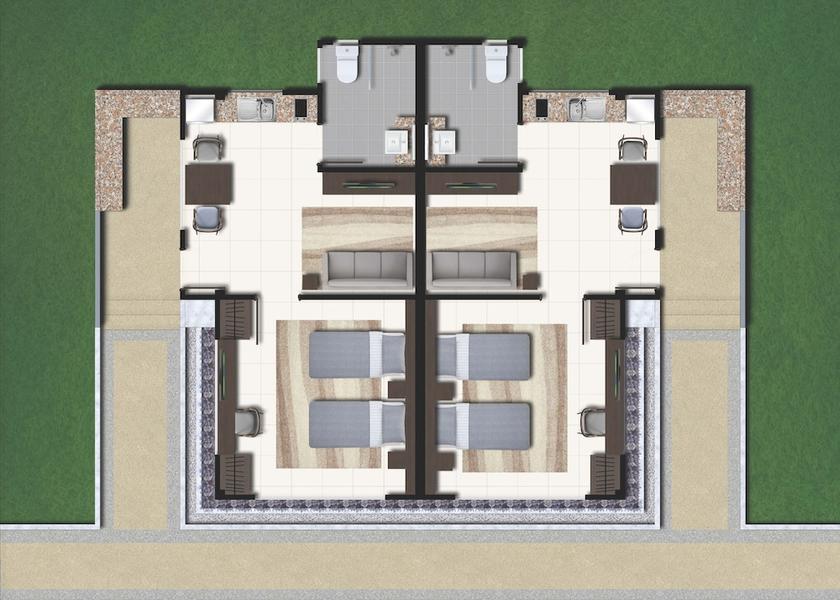 Phuket Rawai Room layout blue print