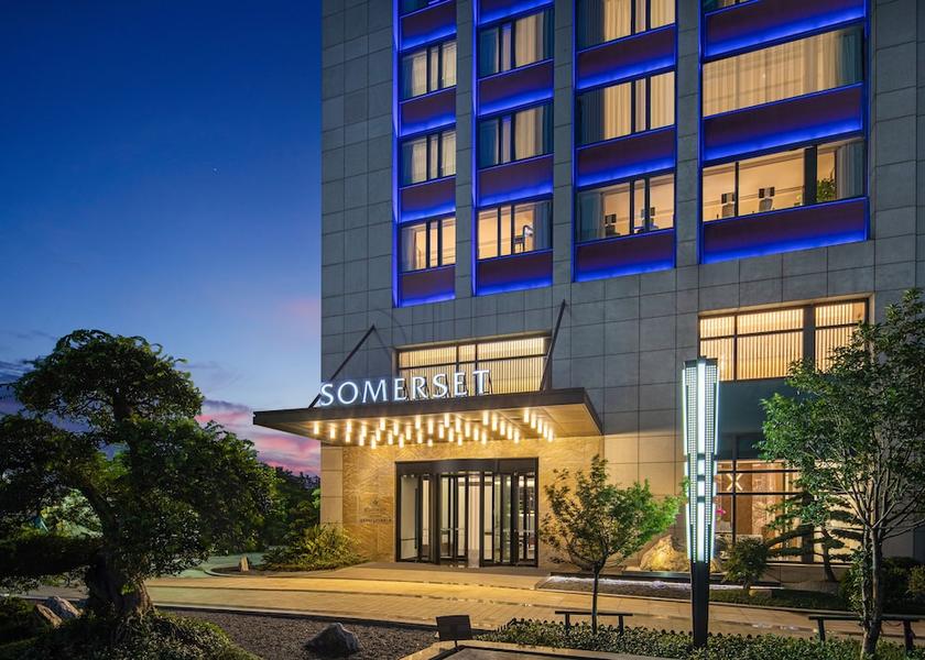 Zhejiang Hangzhou Front of property - evening/night