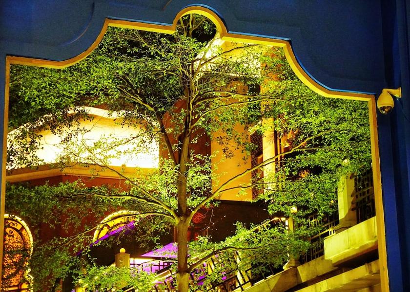 Guangdong Qingyuan Front of property - evening/night
