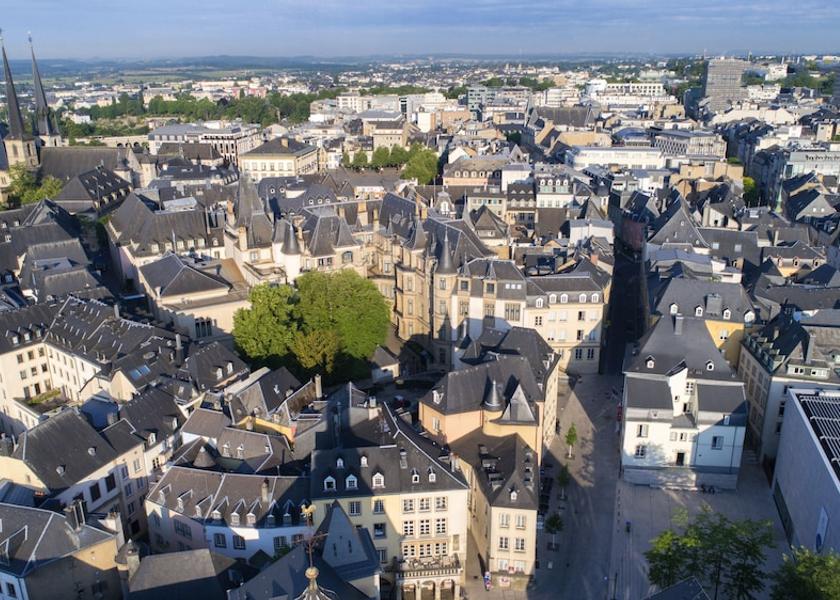  Luxembourg City Aerial View