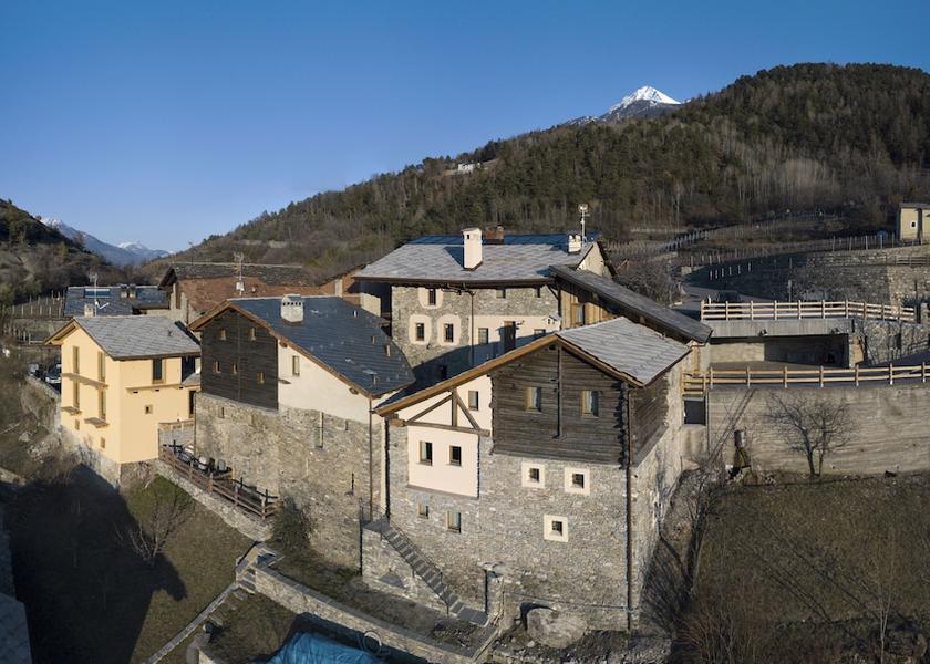 Valle d'Aosta Gressan Aerial View