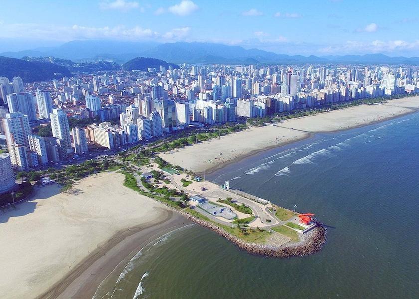 São Paulo State Santos Aerial View