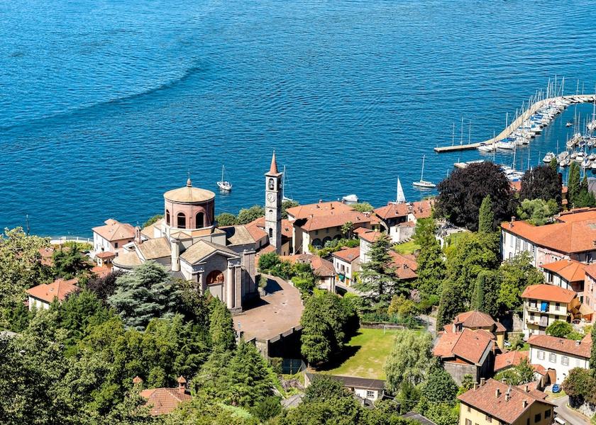 Lombardy Laveno Mombello Aerial View