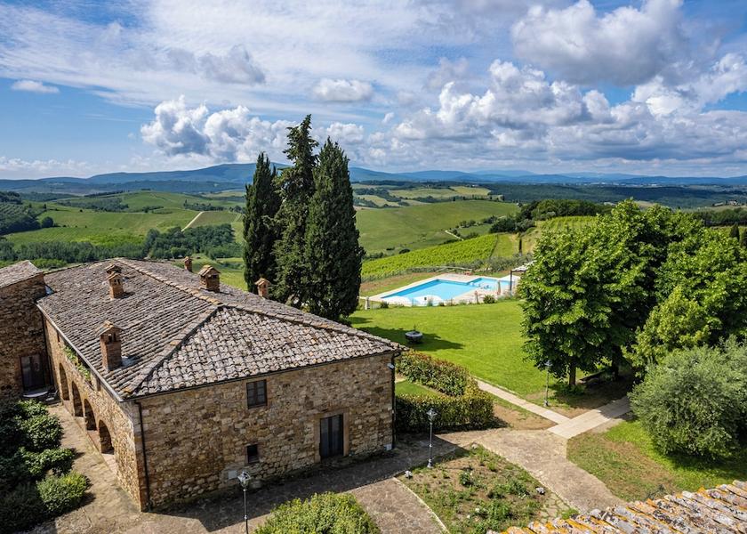 Tuscany Castellina in Chianti Aerial view