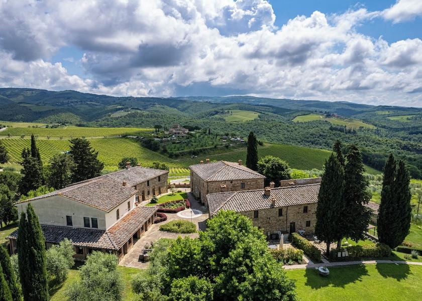 Tuscany Castellina in Chianti Aerial view