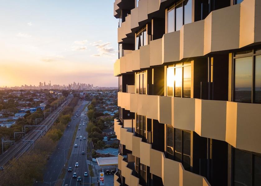 Victoria Melbourne Front of property - evening/night