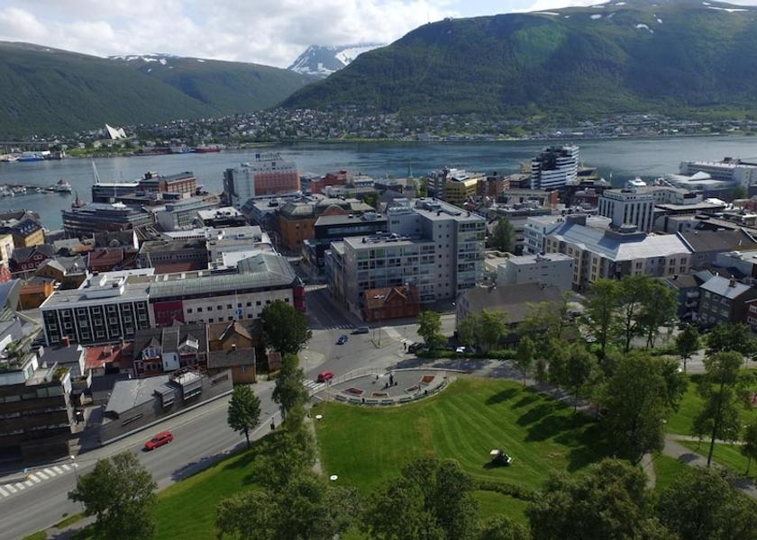 Troms (county) Tromso Aerial View