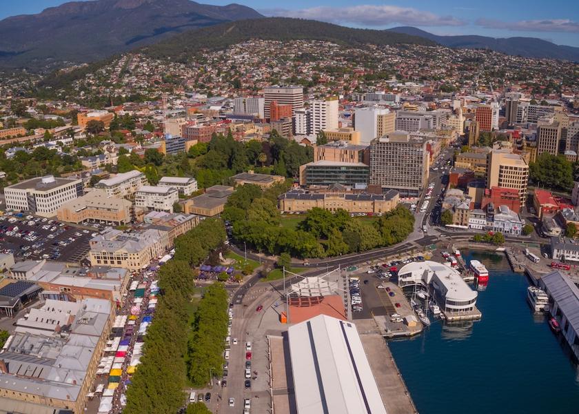 Tasmania Hobart Land View from Property