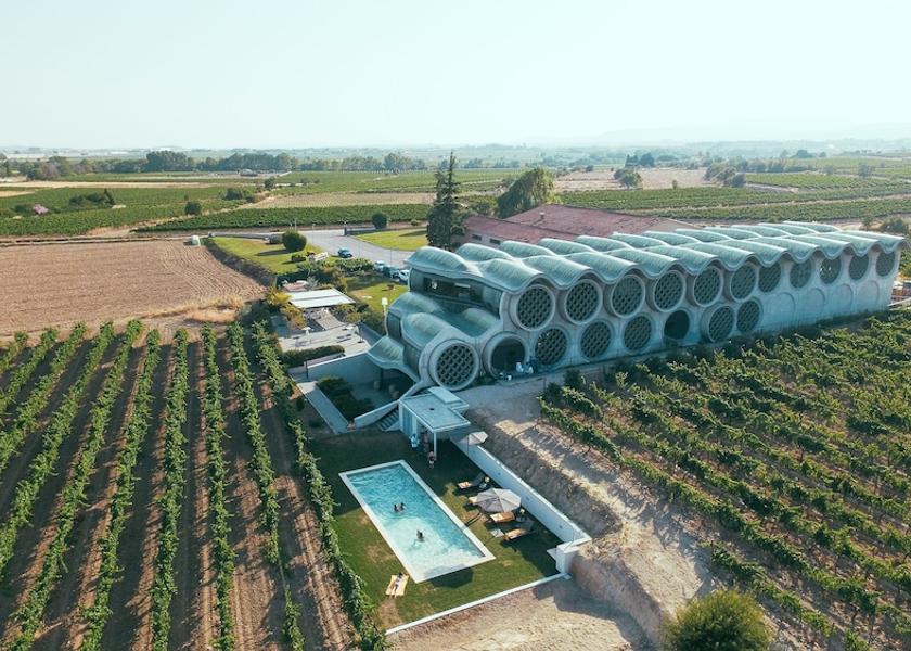 Catalonia Vilafranca del Penedes Aerial View