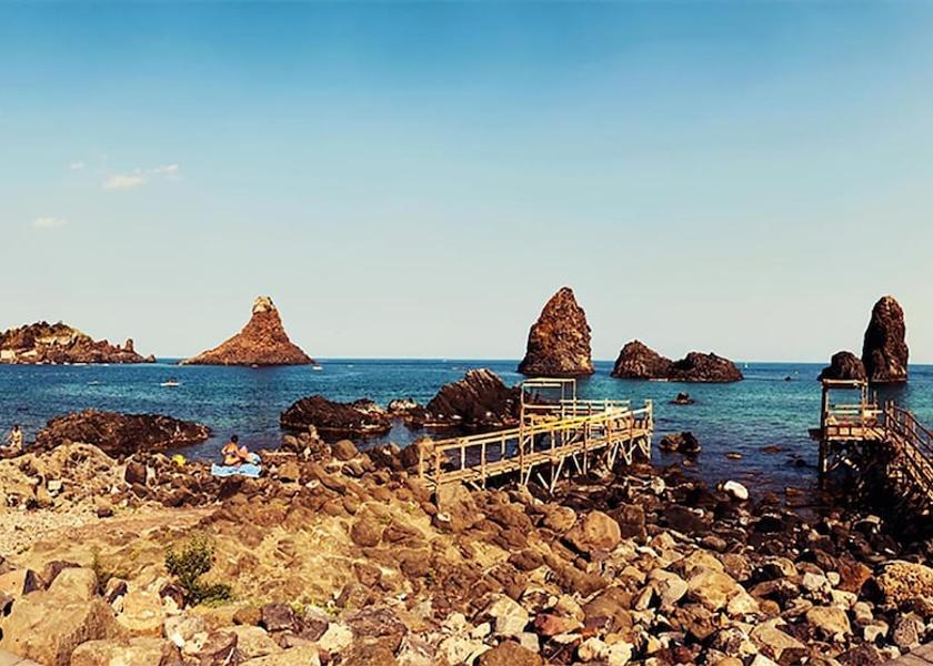 Sicily Aci Castello Beach