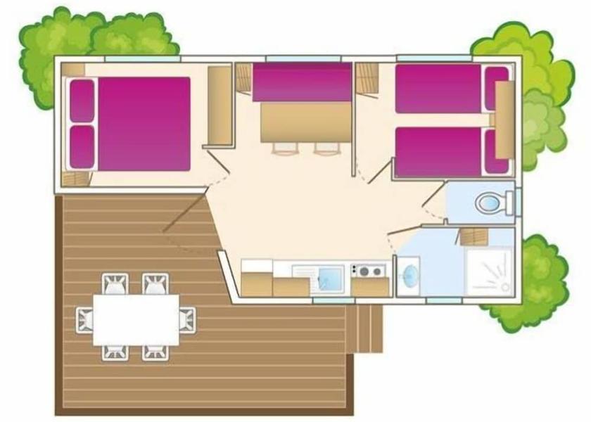 Nouvelle-Aquitaine Bidart Room layout blue print