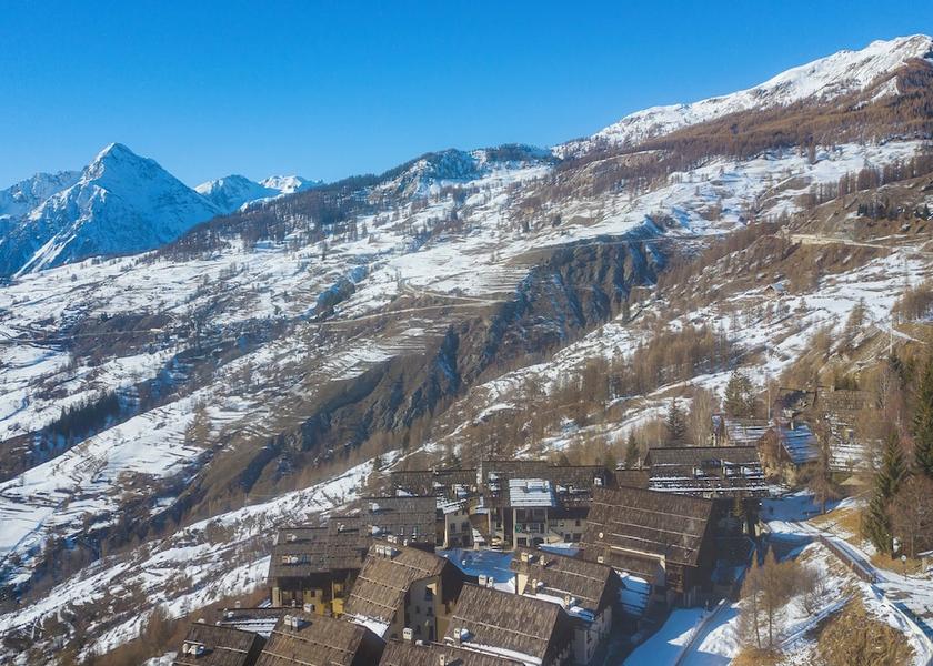 Piedmont Sauze di Cesana Aerial View