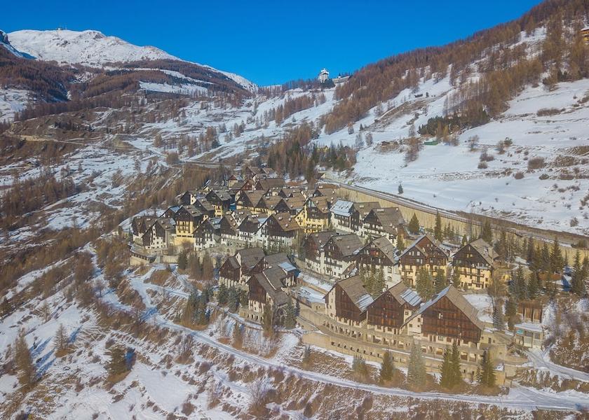 Piedmont Sauze di Cesana Aerial View