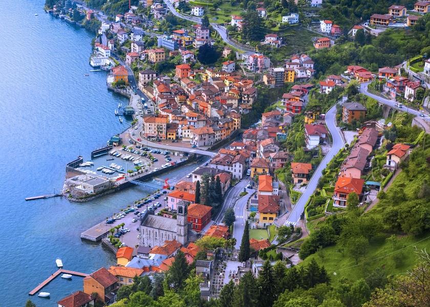 Lombardy Laglio Aerial View
