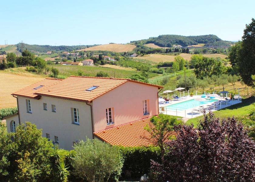 Tuscany Castellina Marittima Aerial View