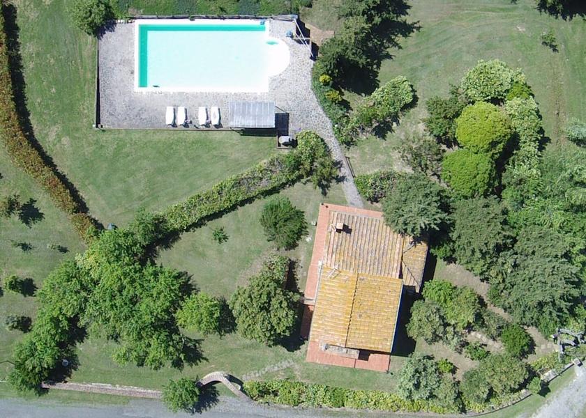 Tuscany Pomarance Aerial View