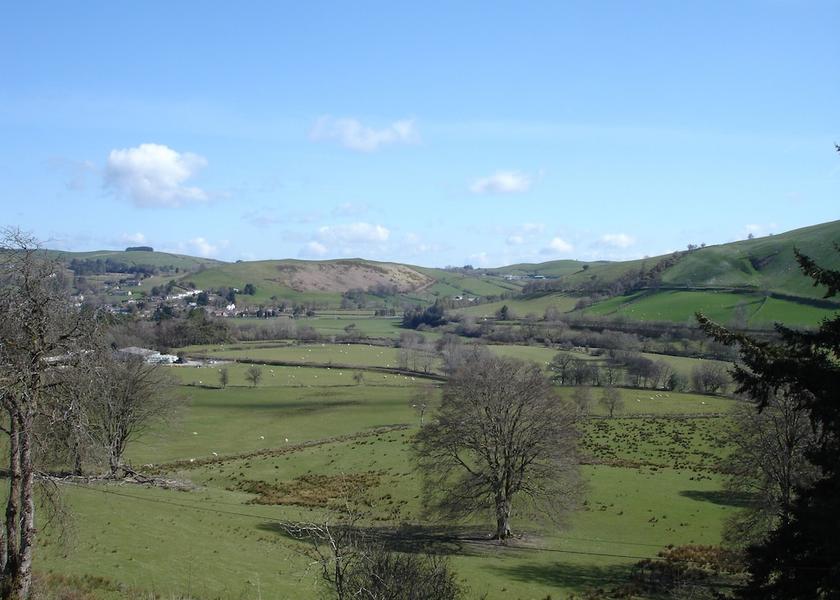 Wales Llanidloes Land View from Property