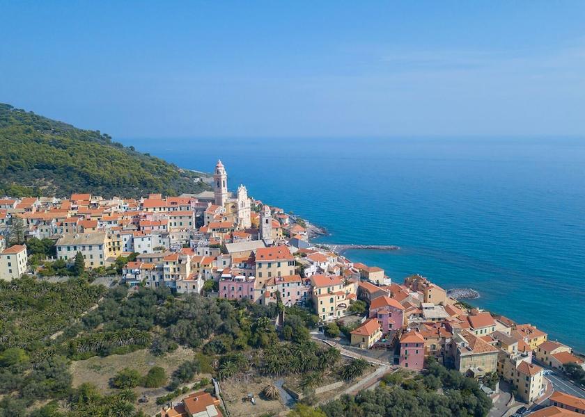 Liguria Cervo Aerial View
