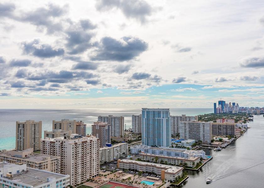 Florida Hallandale Beach Aerial View