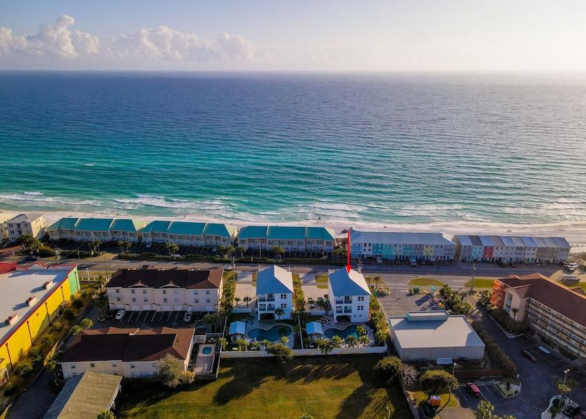 Florida Miramar Beach Aerial View