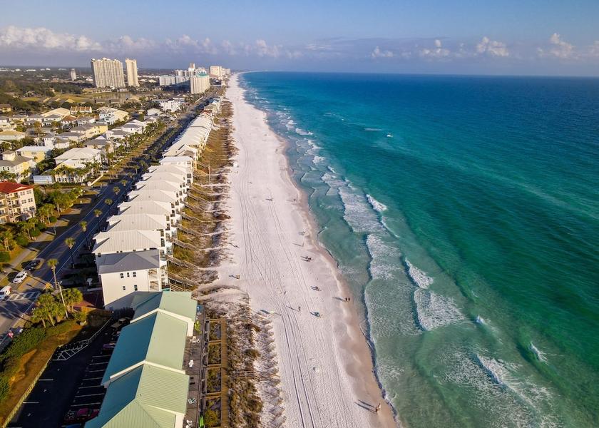 Florida Miramar Beach Aerial View
