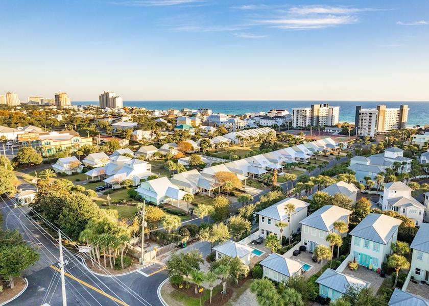 Florida Miramar Beach Aerial View