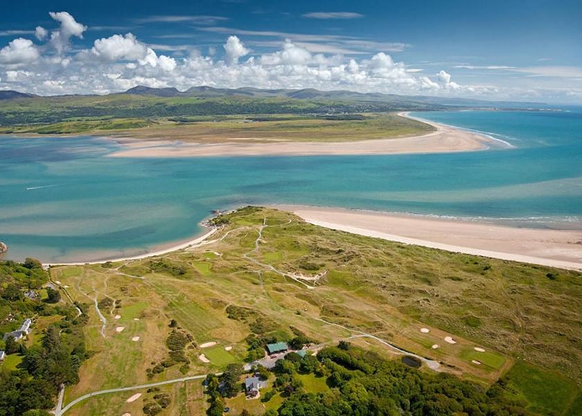 Wales Penrhyndeudraeth Aerial View