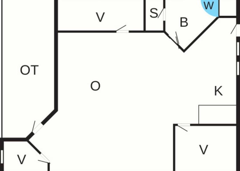 Nordjylland Aalbaek Room layout blue print