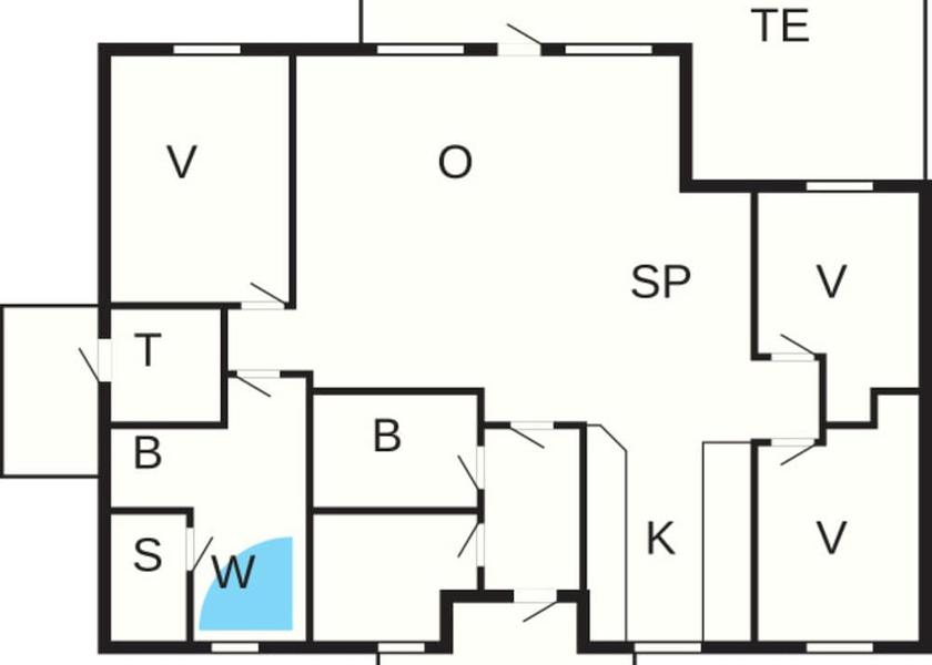 Syddanmark Aabenraa Room layout blue print