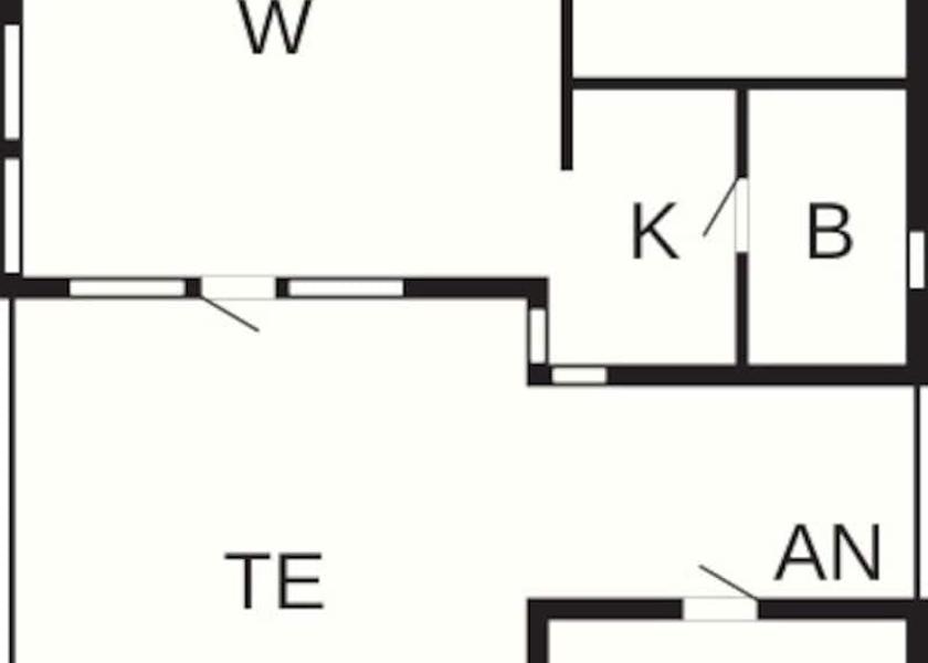 Hovedstaden Gudhjem Room layout blue print