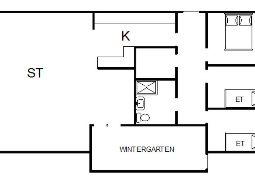 Syddanmark Henne Room layout blue print